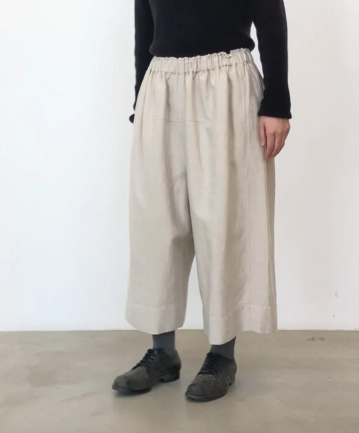 日本奶奶家 朱子織棉質小寬褲 三色  size