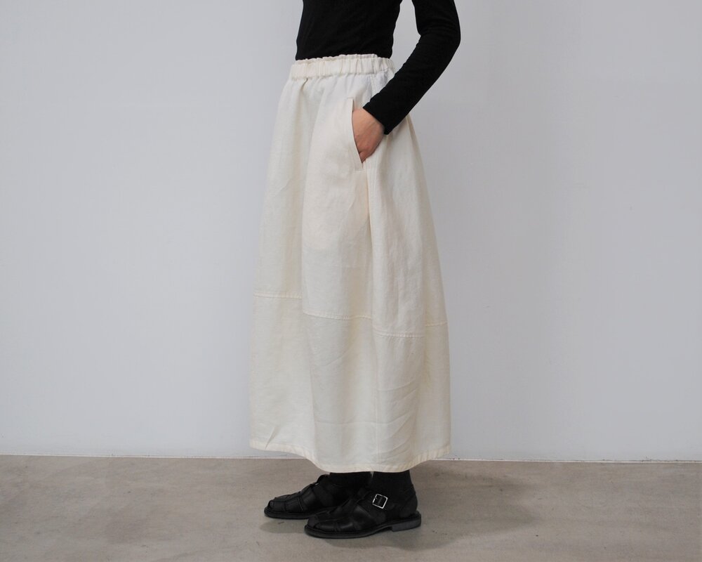 日本奶奶家 棉麻朱子織氣球裙 三色 size