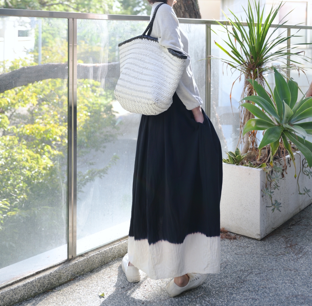 日本奶奶家 竹綿滲染氣球裙 2色 size