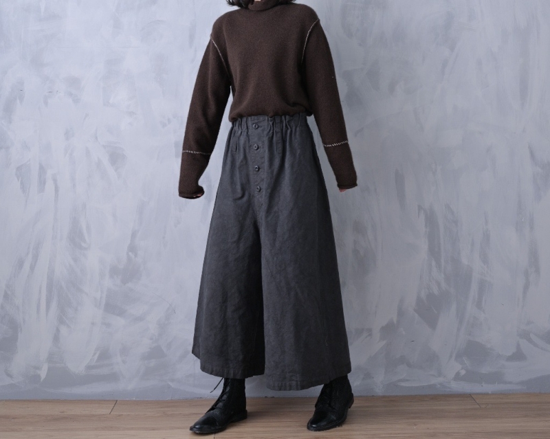 日本奶奶家 蒙古氂牛袖縫線高領上衣 5色 size