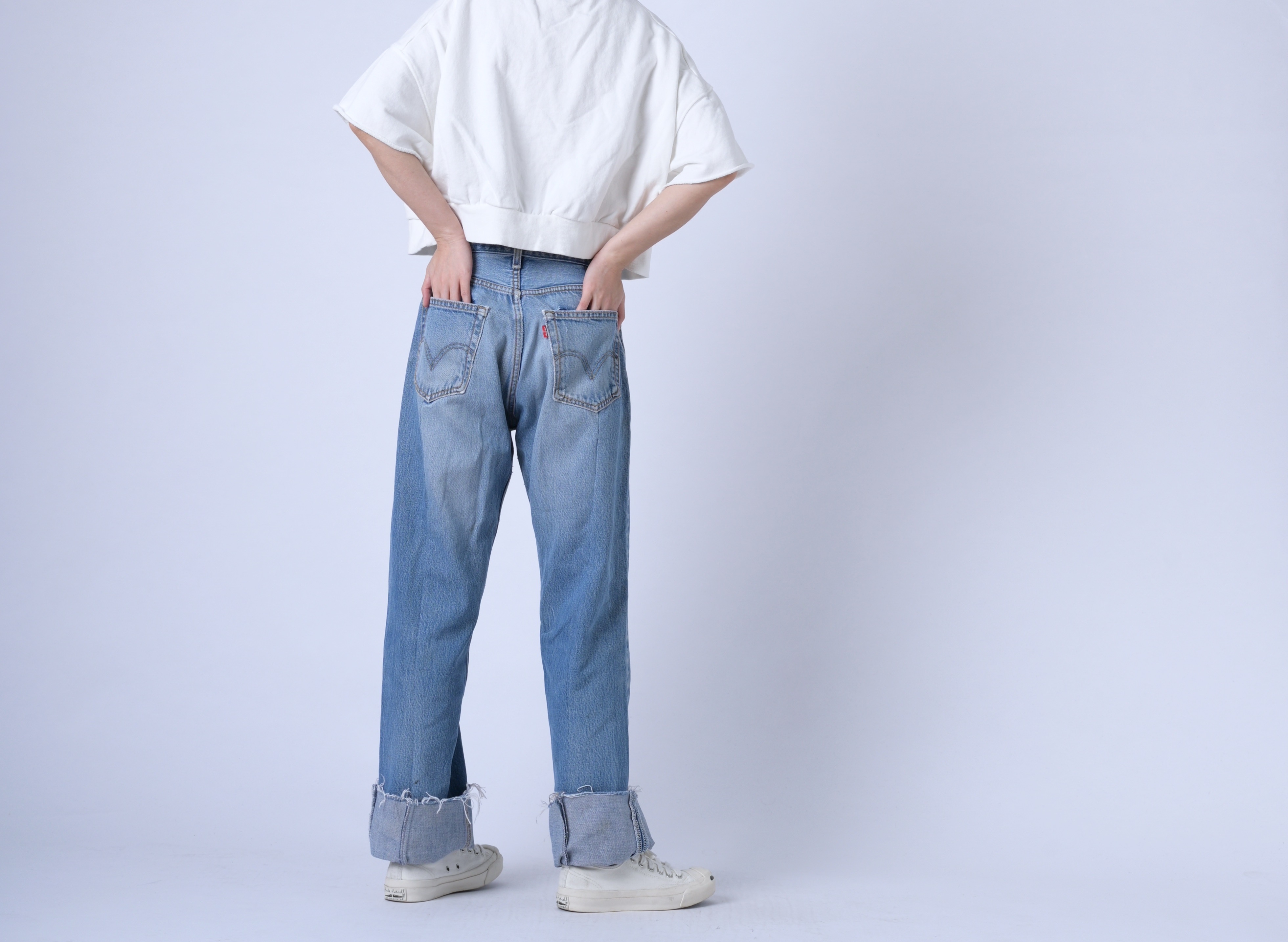 日本品牌 小刷破REMAKE牛仔褲 size