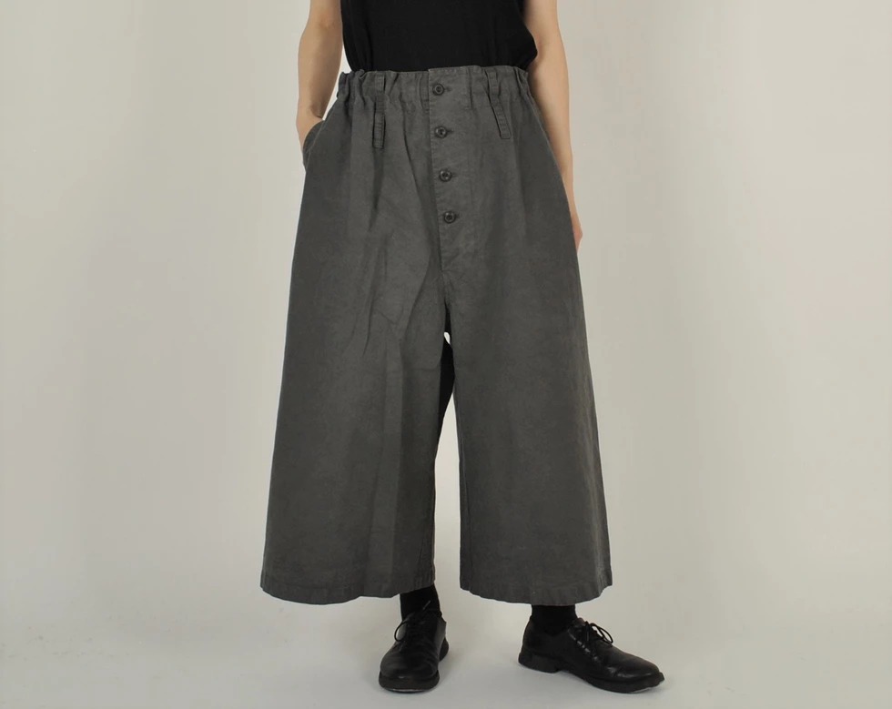 【限定色】日本奶奶家 綿30番四扣寬褲裙 2色 size