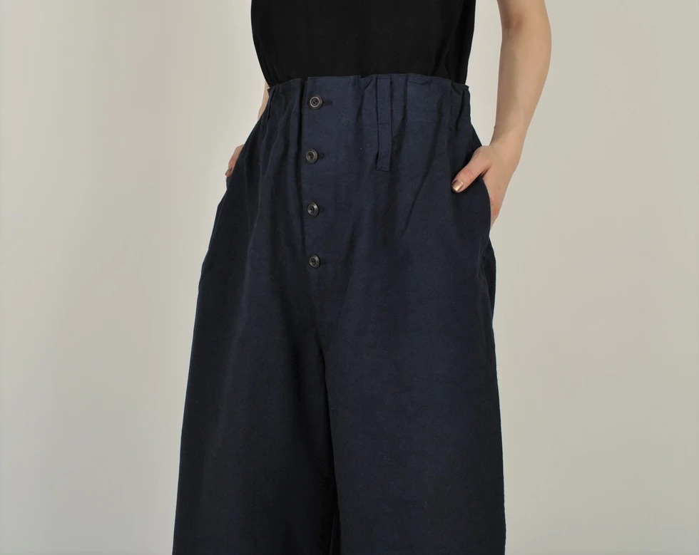 【限定色】日本奶奶家 綿30番四扣寬褲裙 2色 size