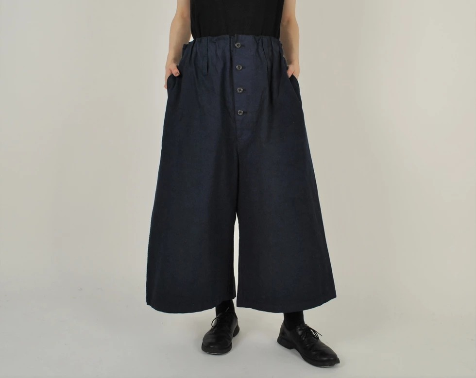 【限定色】日本奶奶家 綿30番四扣寬褲裙 2色 size