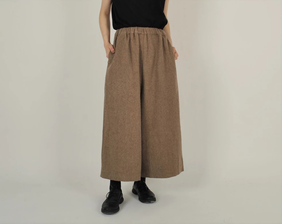 日本奶奶家 蒙古梭織羊毛寬褲 2色 size