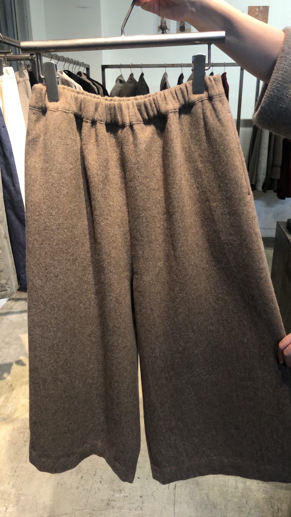 日本奶奶家 蒙古梭織羊毛寬褲 2色 size