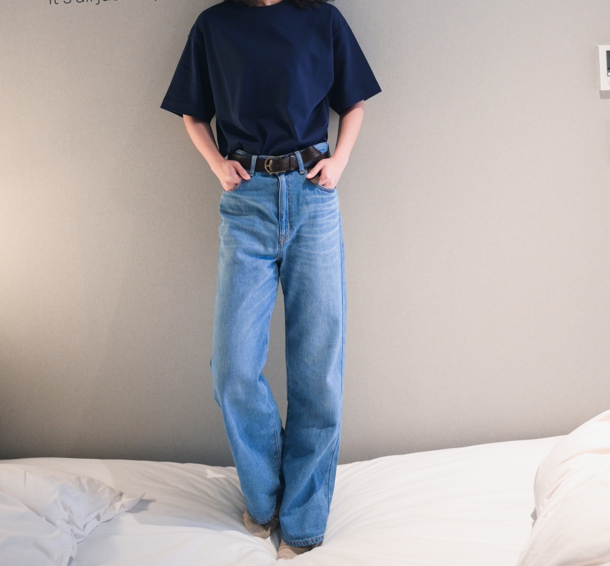 日本品牌 蘋果棉麻牛仔褲 男孩直筒 3色