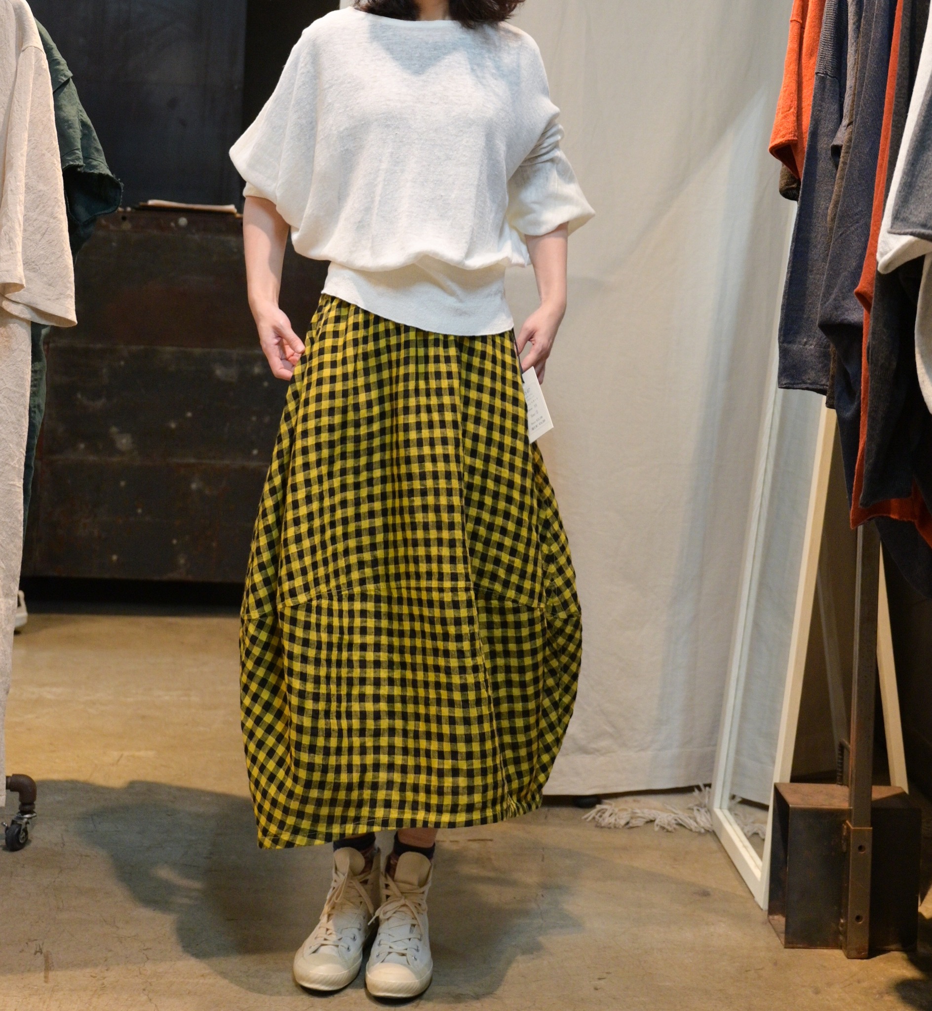日本奶奶家 比利時麻格紋繭裙 3色 size