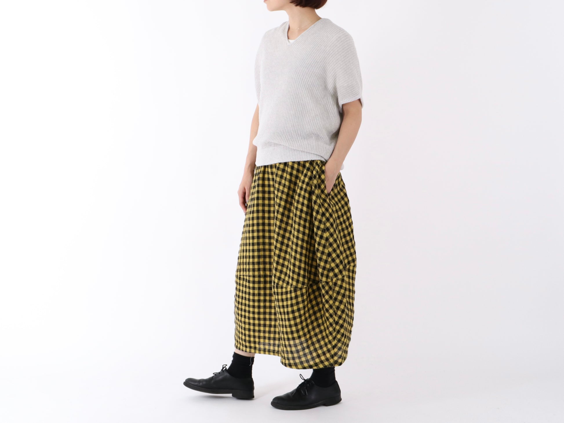 【限定色】日本奶奶家 比利時麻格紋繭裙 2色 size