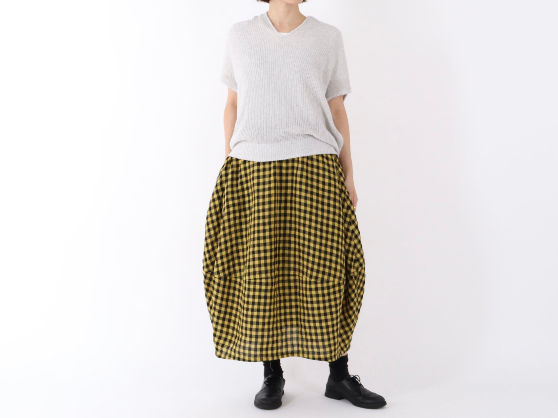 【限定色】日本奶奶家 比利時麻格紋繭裙 2色 size