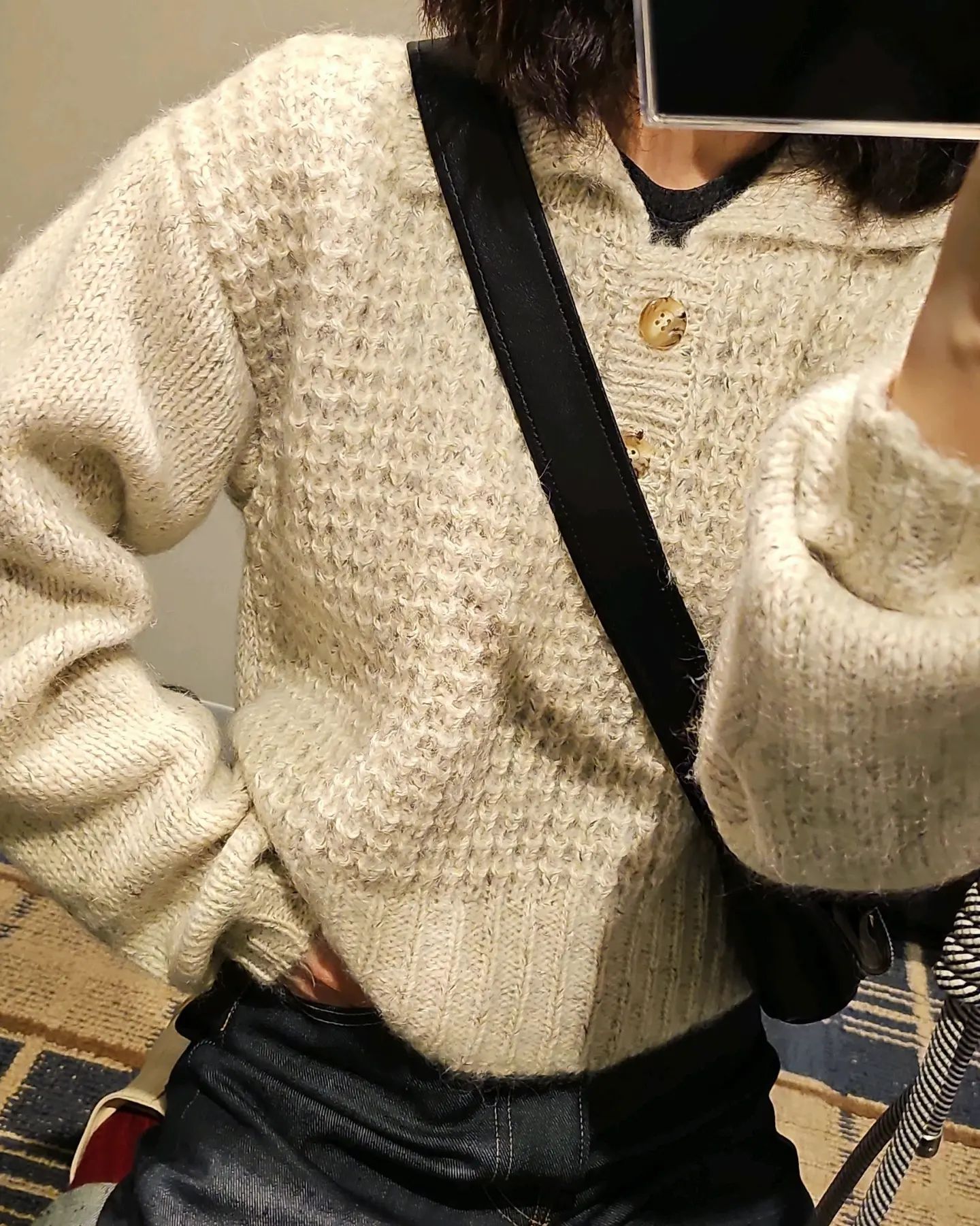 日本品牌 混色短版毛衣 3色