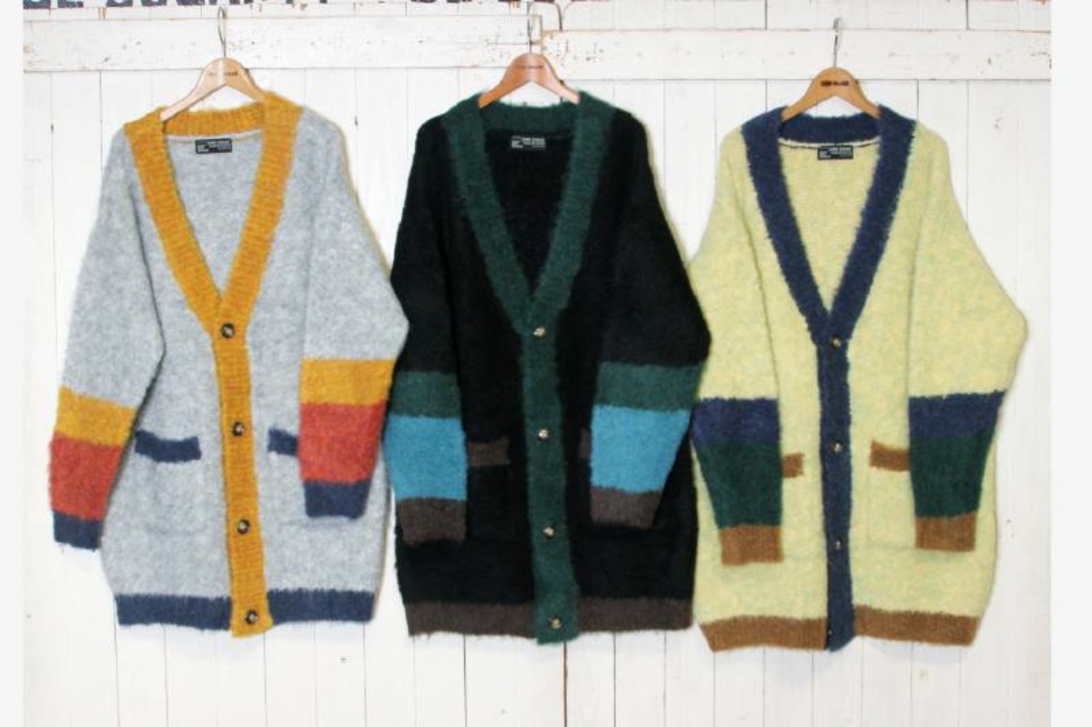 日本品牌 袖拚色羊毛長版外套 3色