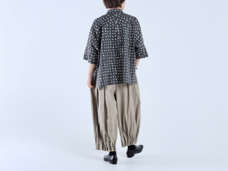 日本奶奶家 祕魯綿麻摺紙褲 3色