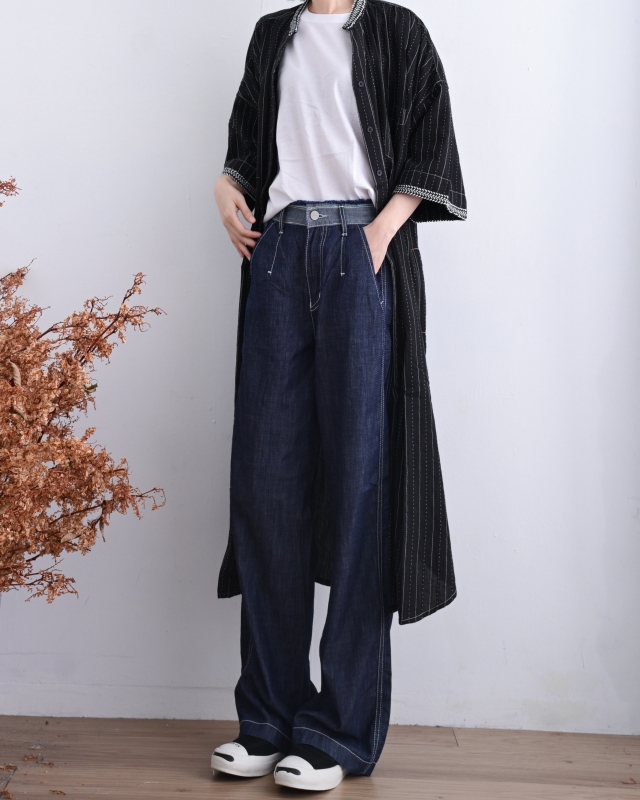 日本品牌 刺繡滾邊長洋 2色