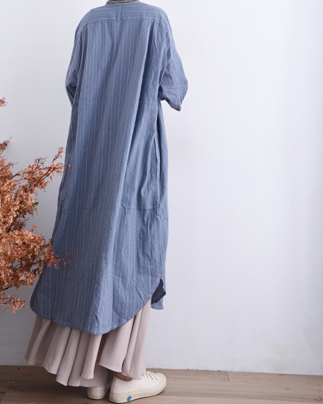 日本品牌 刺繡滾邊長洋 2色