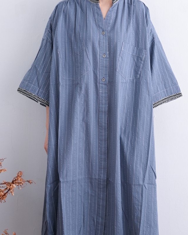 日本品牌 刺繡滾邊長洋 2色