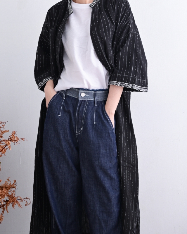 日本品牌 刺繡滾邊長洋 2色