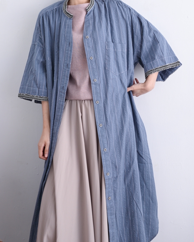 日本品牌 刺繡滾邊長洋 2色