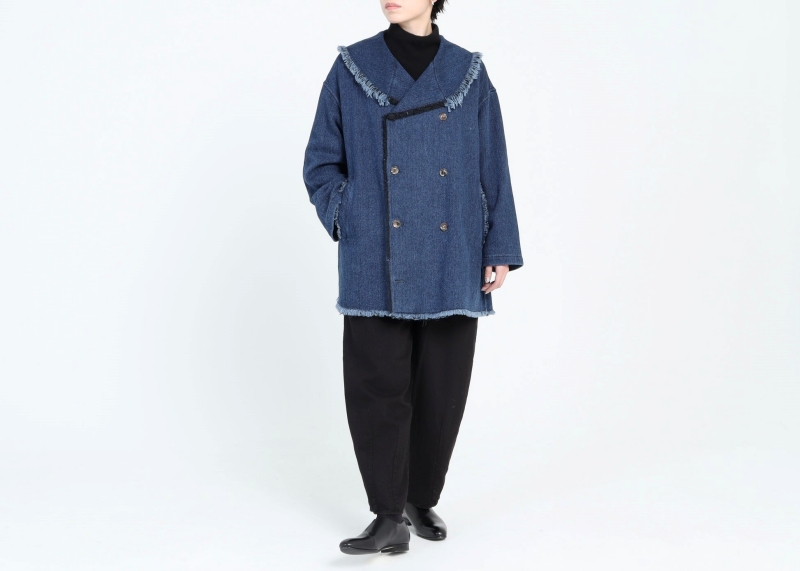 【限定色】日本奶奶家 COTTON KERSEY梭織牛仔水手外套