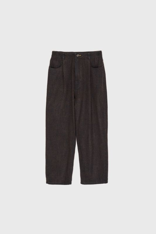 日本奶奶家2號 Wool Cotton Denim羊毛x牛仔繭型小寬褲 size