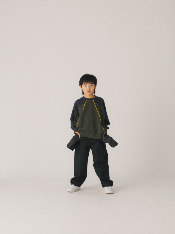 日本品牌 配色側口袋長褲 3色 大人款