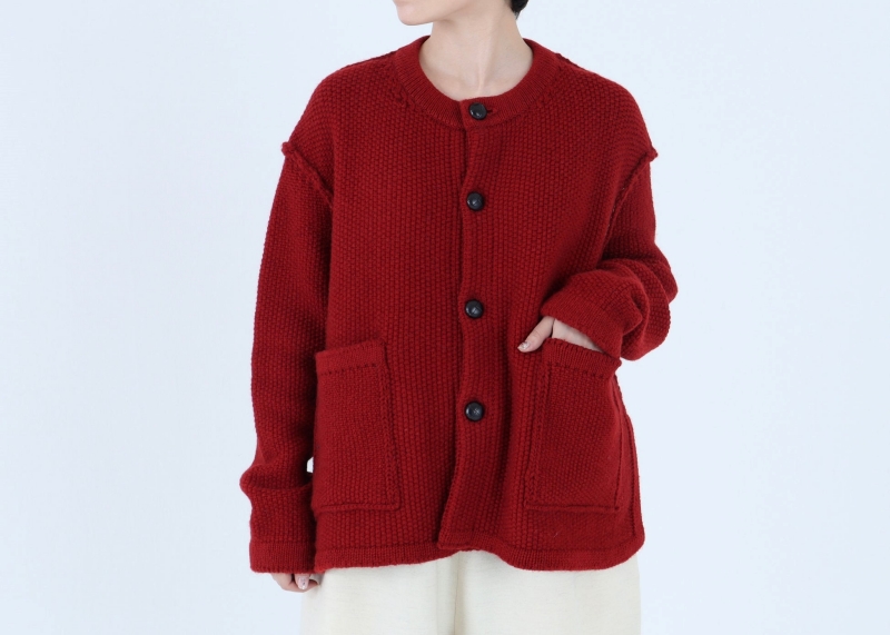 日本奶奶家 蒙古小駝毛口袋針織開衫 3色