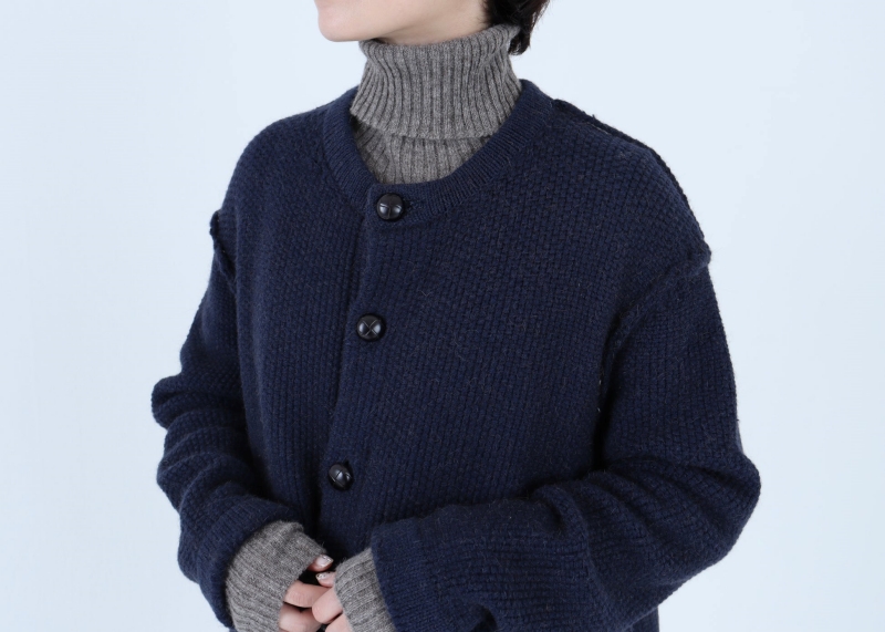 日本奶奶家 蒙古小駝毛口袋針織開衫 3色