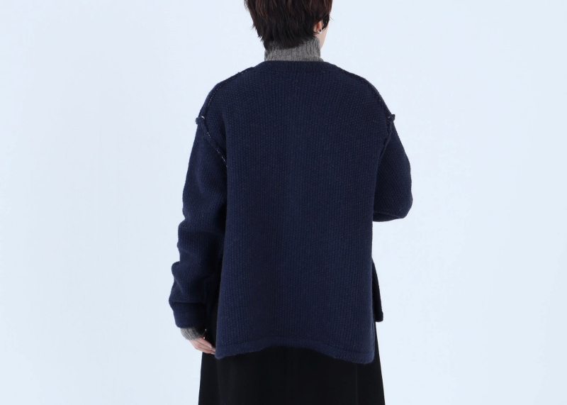 日本奶奶家 蒙古小駝毛口袋針織開衫 3色