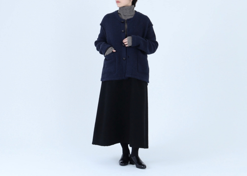 日本奶奶家 蒙古小駝毛口袋針織開衫 3色