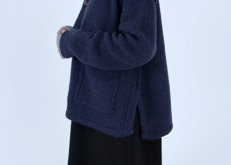 日本奶奶家 蒙古小駝毛口袋針織開衫 3色