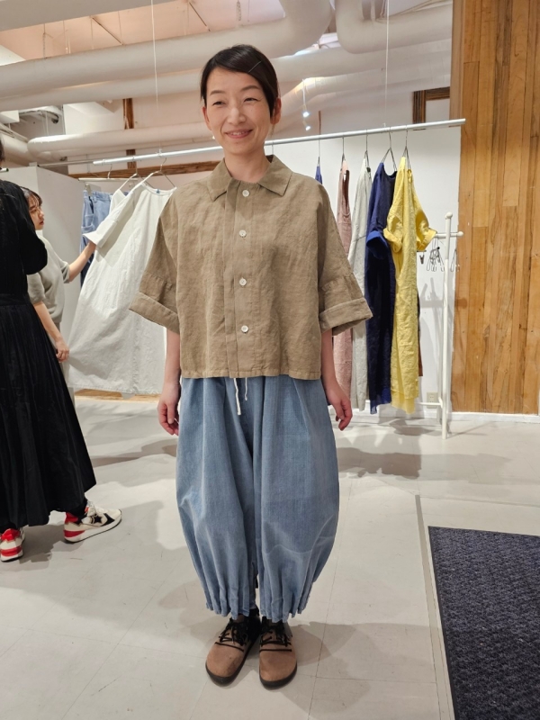 日本奶奶家 棉藍染摺紙褲 2色