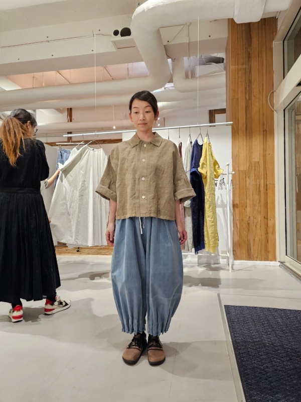 日本奶奶家 棉藍染摺紙褲 2色