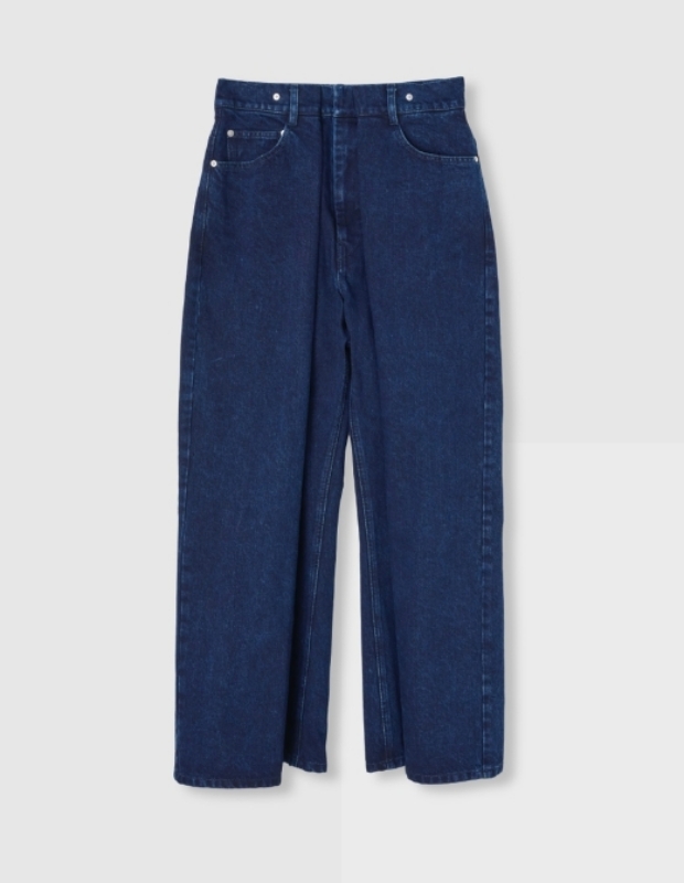 日本奶奶家2號 前打摺牛仔寬褲 4色