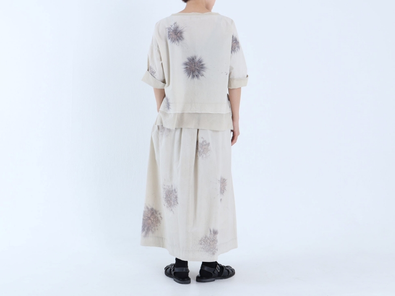 日本奶奶家 HANABI花火炳 縮摺長裙