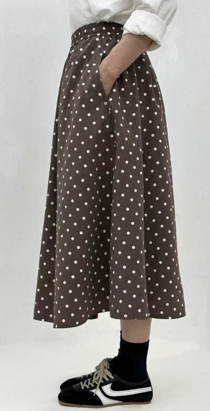 韓 白點點長裙 2色 size
