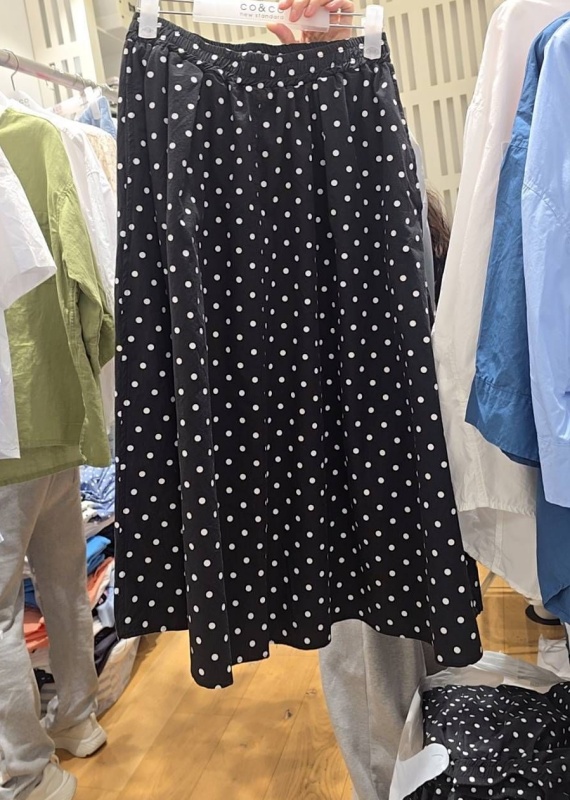 韓 白點點長裙 2色 size