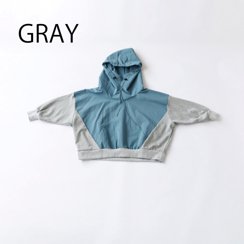 日本伊努伊努 異材質拚色連帽上衣 3色 大人款