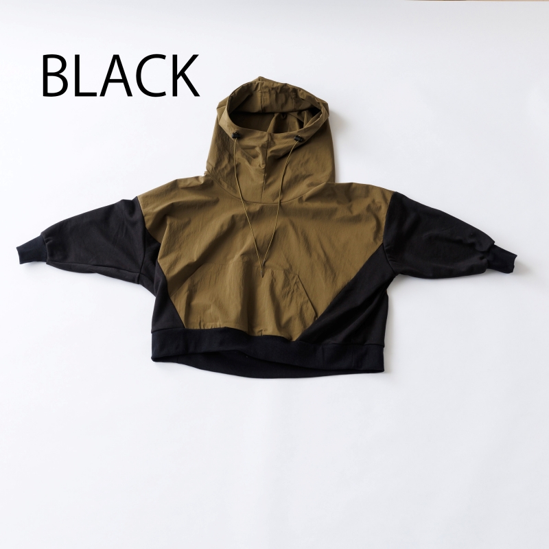 日本伊努伊努 異材質拚色連帽上衣 3色 大人款