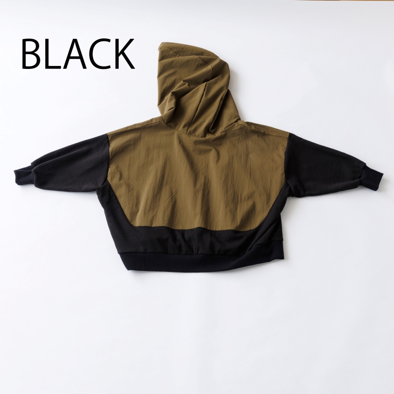 日本伊努伊努 異材質拚色連帽上衣 3色 大人款