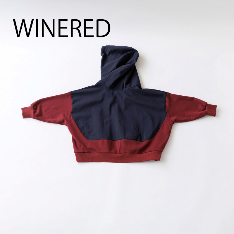日本伊努伊努 異材質拚色連帽上衣 3色 大人款