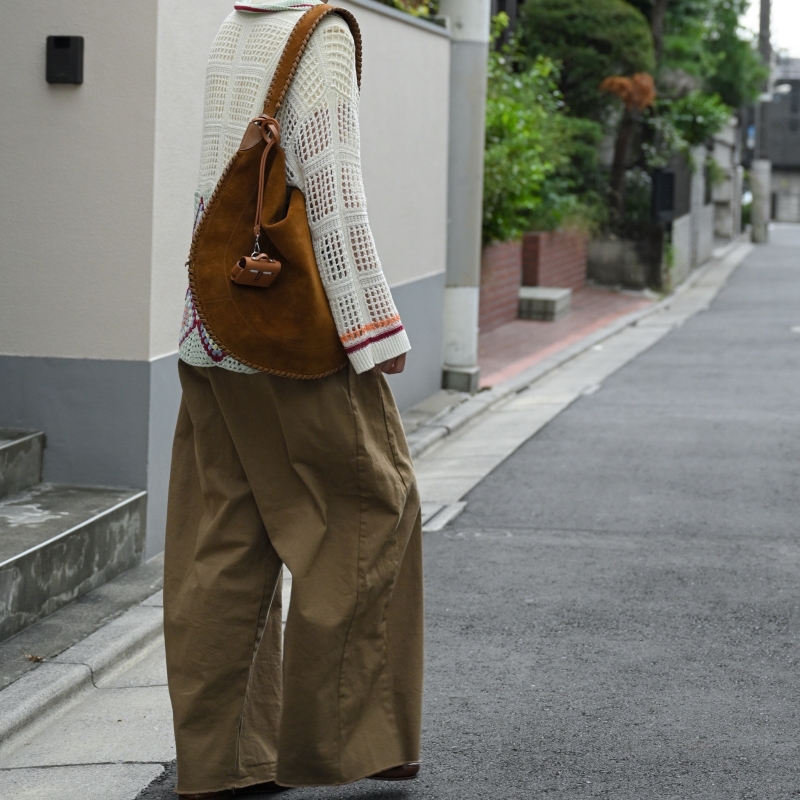 日本品牌 玄關墊風格鉤針編織衫 2色