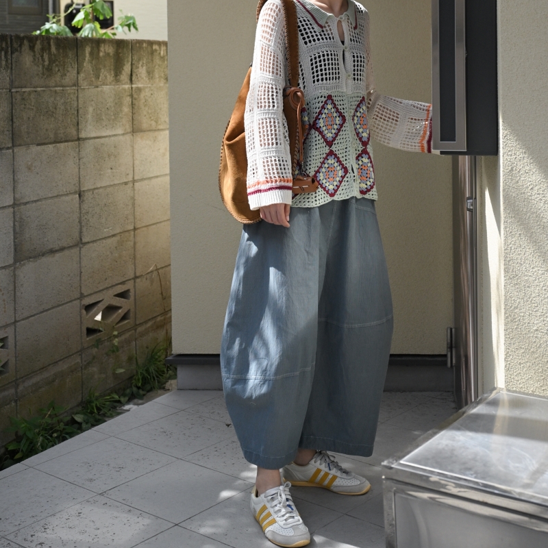 日本品牌 玄關墊風格鉤針編織衫 2色