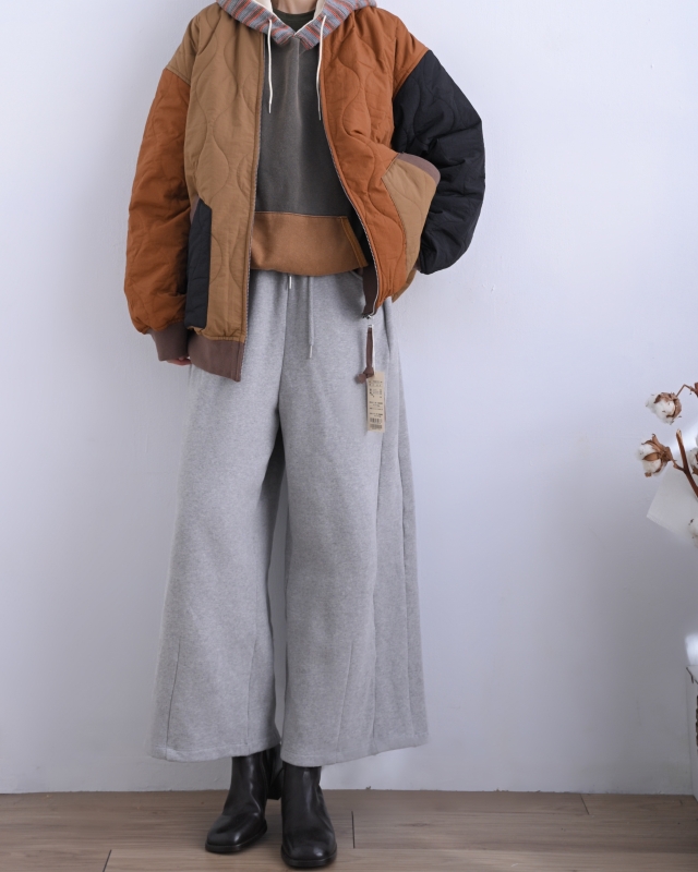 日本品牌 瘋狂拚色異素材條紋連帽上衣