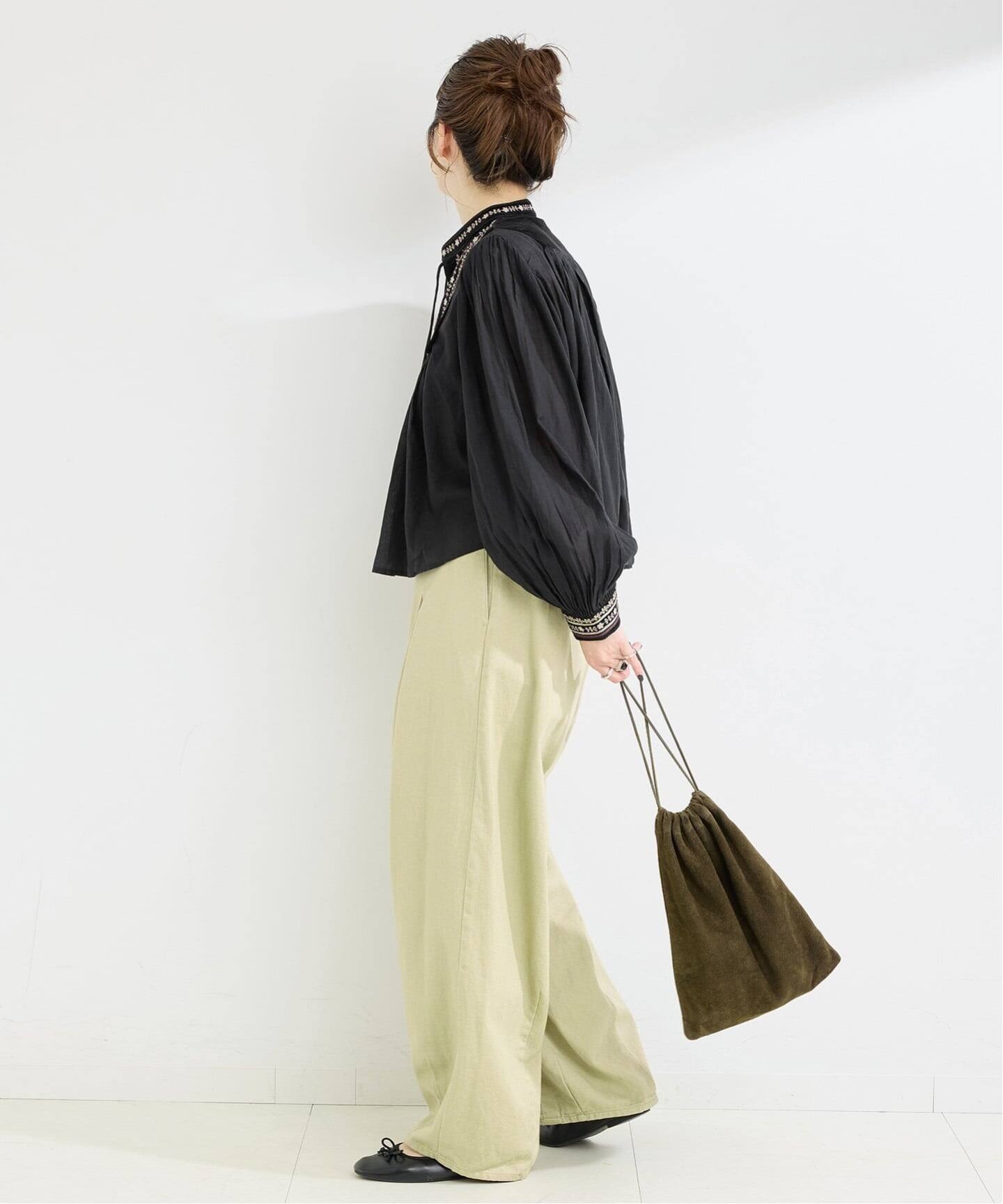 日本品牌 波西米亞風多色刺繡襯衫