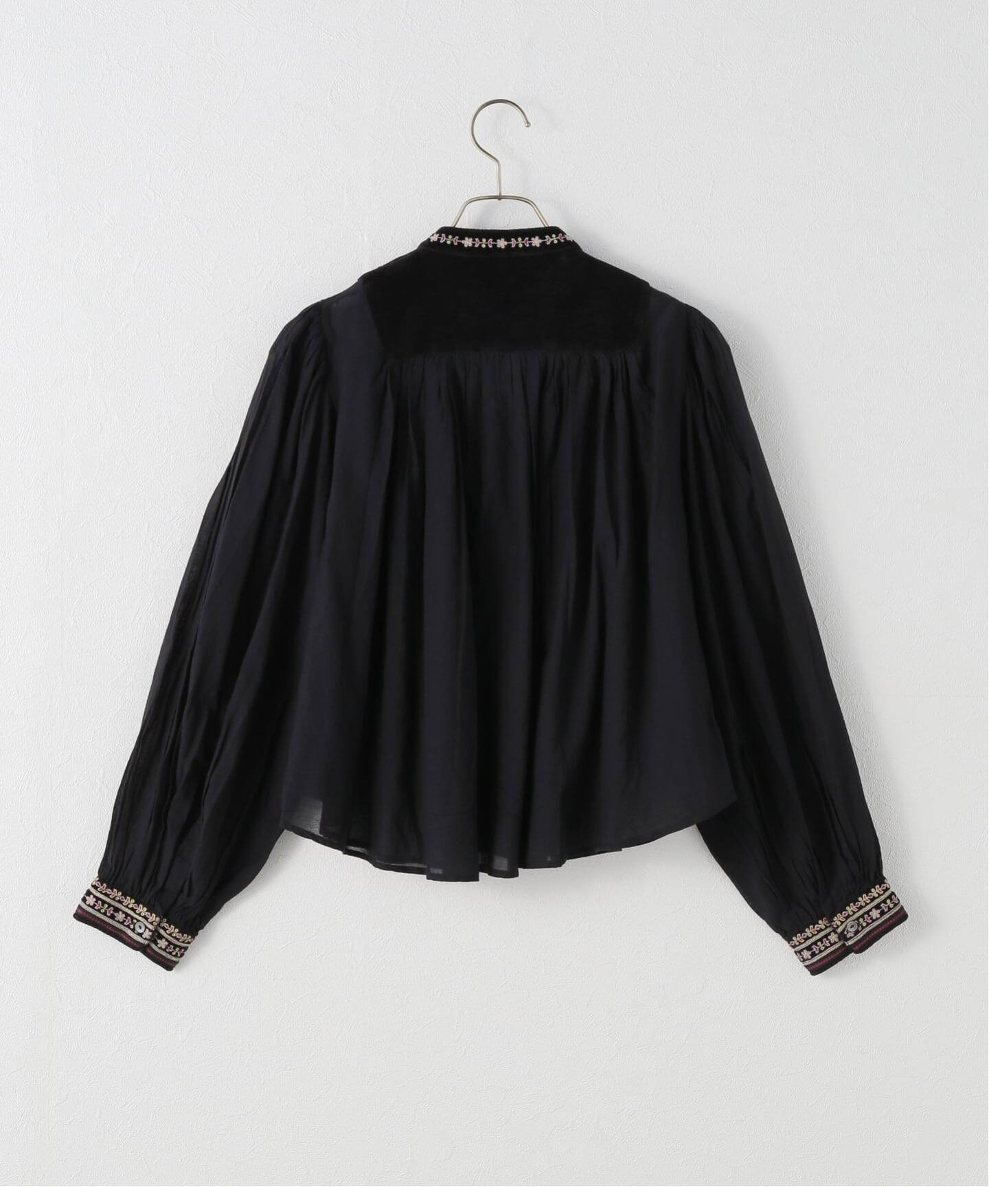 日本品牌 波西米亞風多色刺繡襯衫