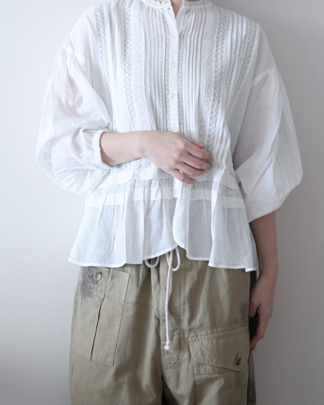 日本品牌 河畔蕾絲雙層上衣 2色