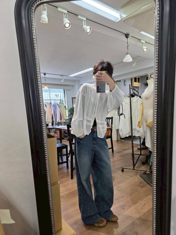 日本品牌 河畔蕾絲雙層上衣 2色