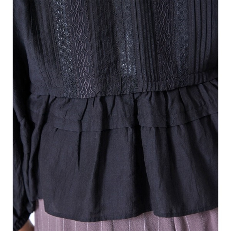 日本品牌 河畔蕾絲雙層上衣 2色