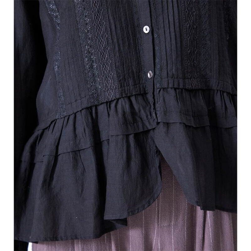 日本品牌 河畔蕾絲雙層上衣 2色