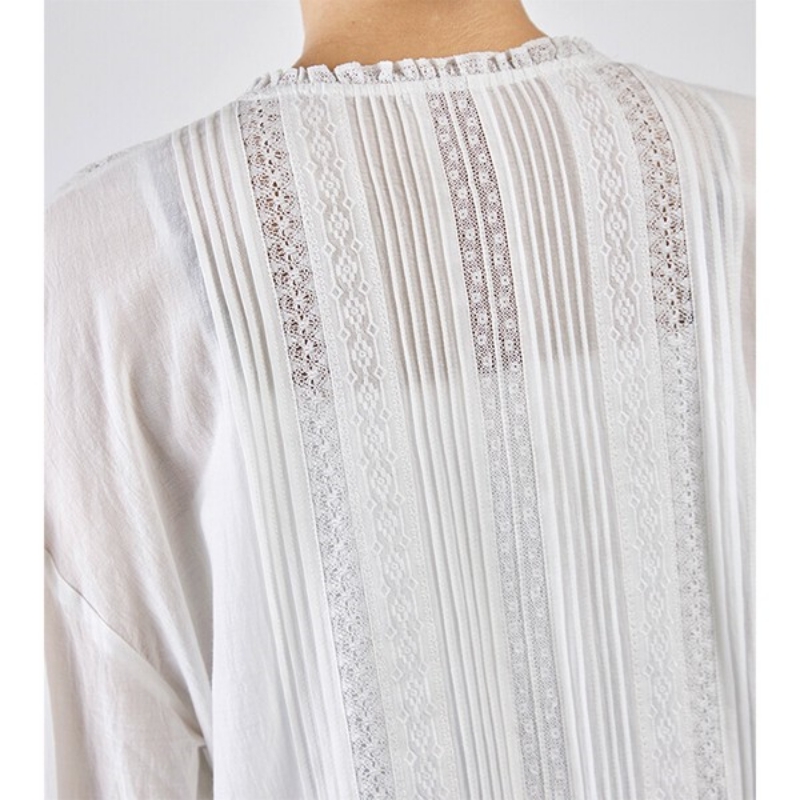 日本品牌 河畔蕾絲雙層上衣 2色